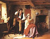 William Henry Midwood Canvas Paintings - The music lesson